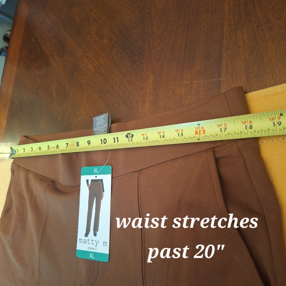 Women's Tan Stretch Pull On Casual Trousers XL - Picture 14 of 15